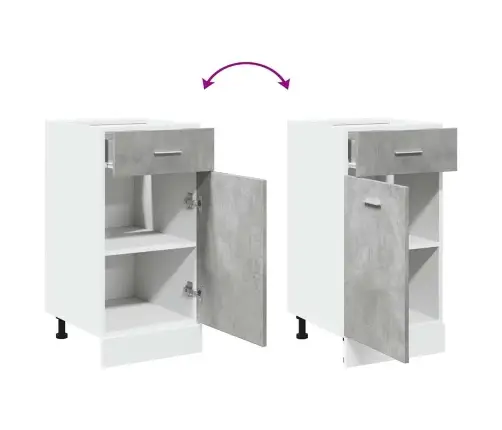 Apatinė Spintelė Su Stalčiumi,  “Lyon",  Betono Pilka