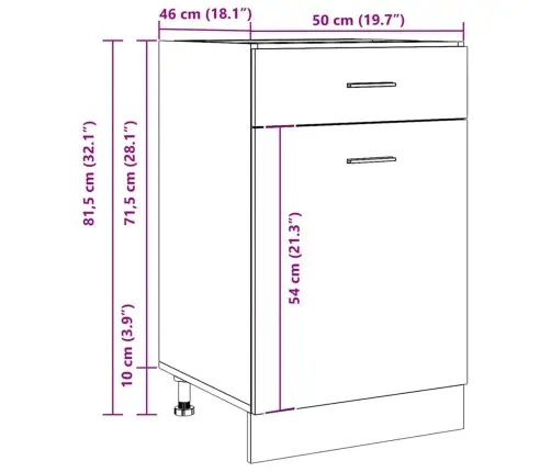 Apakšējais Skapītis Ar Atvilktnēm, 
