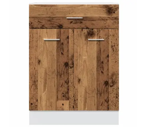 Sahtlitega Alumine Kapp "Lyon", Vana Puit, 60 X 46 X 81,5 cm Töödeldud Puit