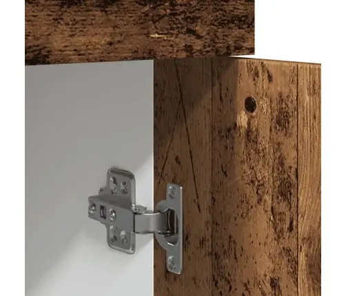 Sahtlitega Alumine Kapp "Lyon", Vana Puit, 60 X 46 X 81,5 cm Töödeldud Puit