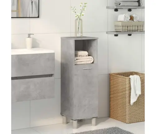 Vonios Kambario Spintelė, Betono Pilka, 30X30X95cm Mdp Vonios Kambario Spintelė, Betono Pilka, 30X30X95cm Mdp