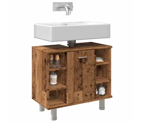 Vonios Spintelė Old Wood 60X32X53,5 Cm Engineered Wood