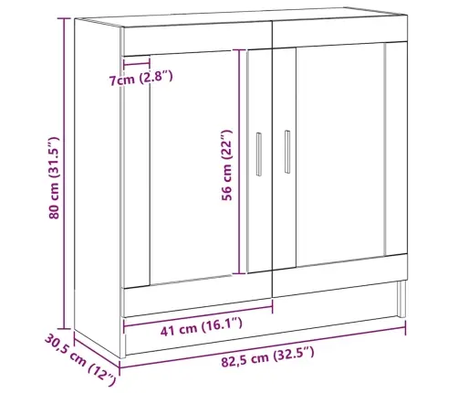 Grāmatu Plaukts, Koka Krāsa, 82,5X30,5X80 Cm, Inženierijas Koks Vidaxl