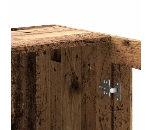 Grāmatu Skapis, Veca Koka, 82,5X30,5X80 Cm, Skaidu Plāksne Vidaxl