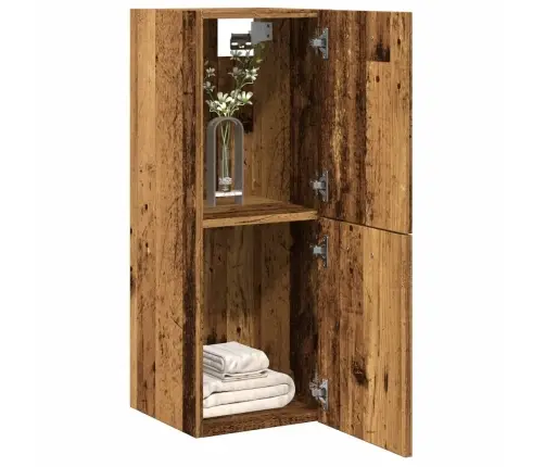 Vannasistabas Skapītis, Veca Koka, 30X30X80 Cm, Skaidu Plāksne Vidaxl