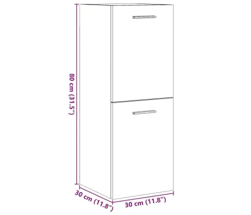 Pakabinama Vonios Spintelė, Artisano, 30X30X80cm Mediena