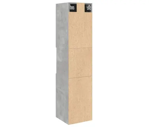 Vannasistabas Skapītis, Pelēks, 30X30X130 Cm, Skaidu Plāksne Vidaxl