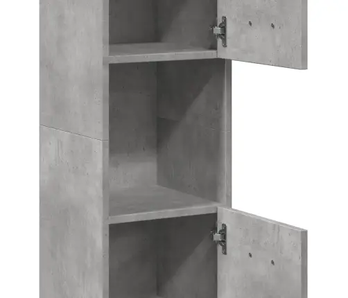 Vannasistabas Skapītis, Pelēks, 30X30X130 Cm, Skaidu Plāksne Vidaxl