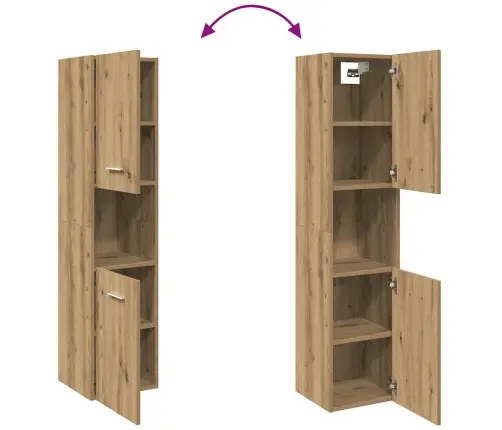 Vannitoa Rippkapp Artisian Oak 30X30X130 Cm Insenerpuit