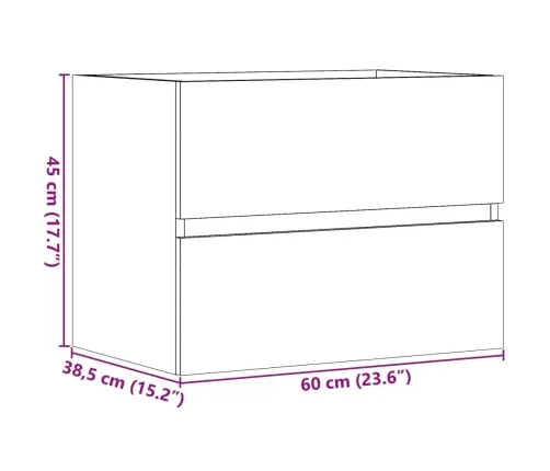Vonios Kambario Spintelė, Artisano, 60X38,5X45cm Mediena