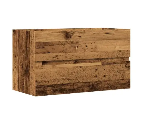 Vannasistabas Skapītis, Veca Koka, 80X38,5X45Cm, Skaidu Plāksne Vidaxl