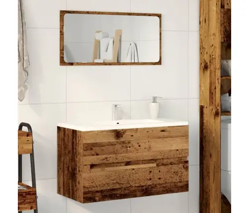 Izlietnes Skapītis, Veca Koka, 90X38,5X45 Cm, Inženierijas Koks Vidaxl