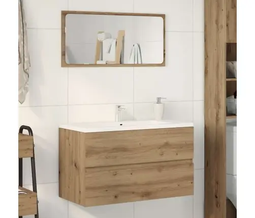 Izlietnes Skapis, Koka Krāsa, 90X38,5X45 Cm, Inženierijas Koks Vidaxl