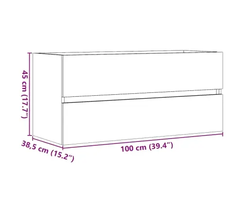 Spintelė Praustuvui, Artisano, 100X38,5X45cm Apdirbta Mediena