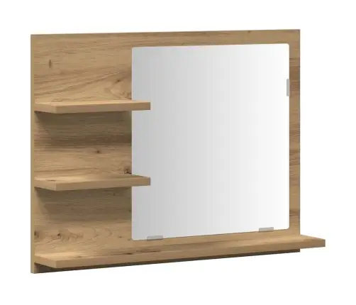 Vannasistabas Spoguļskapītis, Koka Krāsa, 60X10,5X45 Cm Vidaxl