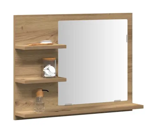 Vannasistabas Spoguļskapītis, Koka Krāsa, 60X10,5X45 Cm Vidaxl