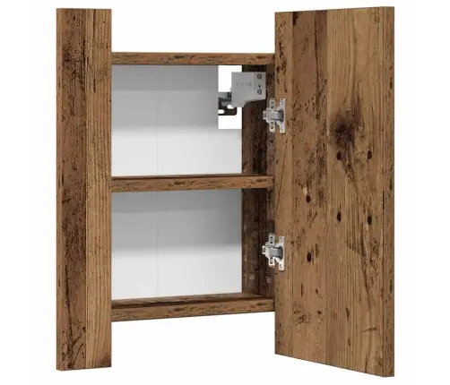 Veidrodinė Led Vonios Spintelė, Medienos, 40X12X45cm Mediena