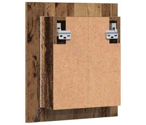 Veidrodinė Led Vonios Spintelė, Medienos, 40X12X45cm Mediena