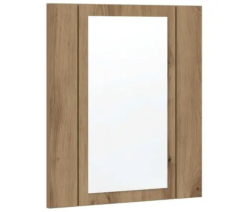 Vannasistabas Skapītis Ar Spoguli Un Led Koka Krāsa 40X12X45 Cm Vidaxl