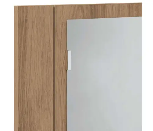 Vannasistabas Skapītis Ar Spoguli Un Led Koka Krāsa 40X12X45 Cm Vidaxl