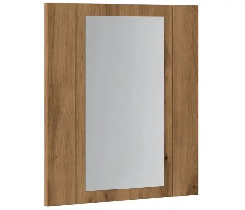 Vannasistabas Skapītis Ar Spoguli Un Led Koka Krāsa 40X12X45 Cm Vidaxl