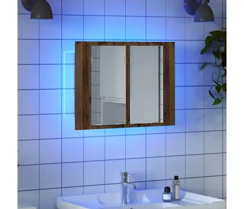 Led Peegelkapp Vana Puit 60X12X45 Cm Engineered Wood