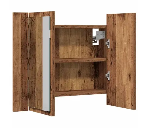 Led Peegelkapp Vana Puit 60X12X45 Cm Engineered Wood