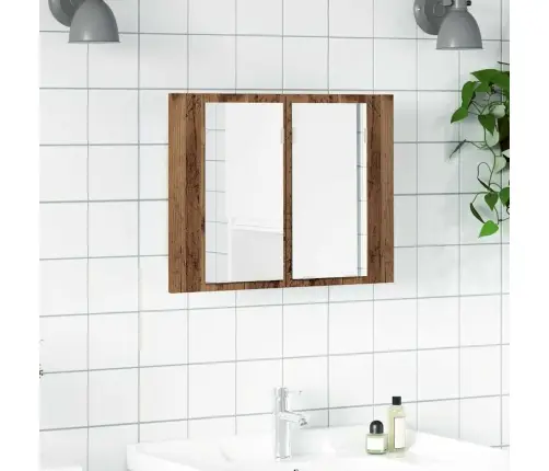 Led Peegelkapp Vana Puit 60X12X45 Cm Engineered Wood