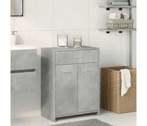 Vannasistabas Skapītis, Betona Pelēks, 60X33X80 Cm Vidaxl