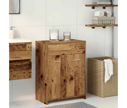 Vonios Kambario Spintelė, Sendintos Medienos, 60X33X80cm Mdp