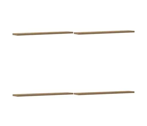 Plauktu Dēļi, 4 Gab., Koka Krāsa, 60X10X1,5 Cm, Skaidu Plāksne Vidaxl