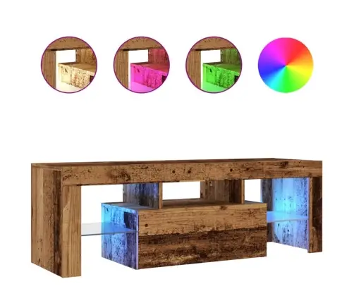 Tv Skapītis Ar Led Lampiņām, 120X36,5X40 Cm, Inženierijas Koks Vidaxl