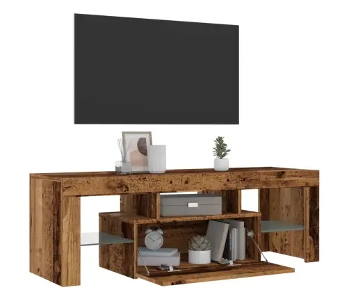 Tv Skapītis Ar Led Lampiņām, 120X36,5X40 Cm, Inženierijas Koks Vidaxl