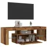 Tv Skapītis Ar Led Lampiņām, 120X36,5X40 Cm, Inženierijas Koks Vidaxl