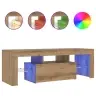 Tv Skapītis Ar Led Lampiņām, 120X36,5X40 Cm, Inženierijas Koks Vidaxl