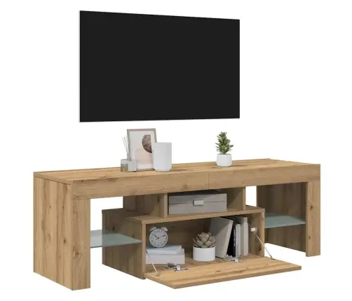 Tv Skapītis Ar Led Lampiņām, 120X36,5X40 Cm, Inženierijas Koks Vidaxl