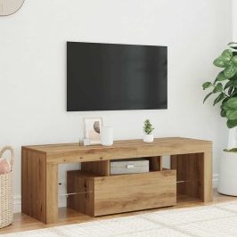 Tv Skapītis Ar Led Lampiņām, 120X36,5X40 Cm, Inženierijas Koks Vidaxl