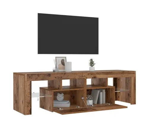 Tv Skapītis Ar Led Lampiņām, 140X36,5X40 Cm, Inženierijas Koks Vidaxl