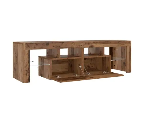 Tv Skapītis Ar Led Lampiņām, 140X36,5X40 Cm, Inženierijas Koks Vidaxl