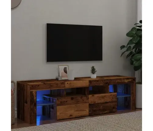 Tv Skapītis Ar Led Lampiņām, 140X36,5X40 Cm, Inženierijas Koks Vidaxl