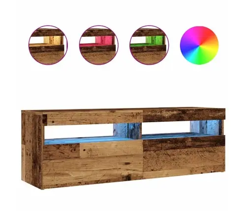 Televizoriaus Spintelė Su Led, Medienos, 120X35X40cm Mediena