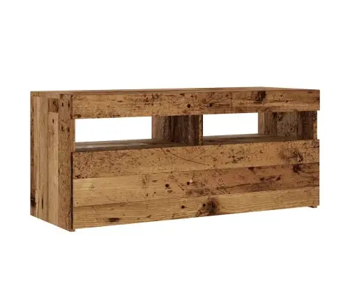 Tv Skapītis Ar Led Lampiņām, 90X35X40 Cm, Inženierijas Koks Vidaxl