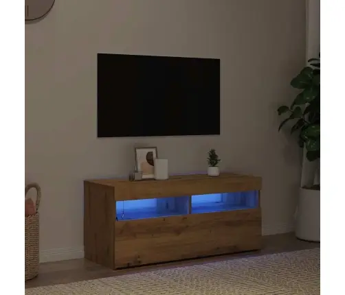 Televizoriaus Spintelė Su Led, Artisano, 90X35X40cm Mediena