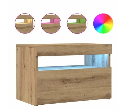 Tv Skapītis Ar Led Lampiņām, 60X35X40 Cm, Inženierijas Koks Vidaxl