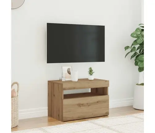 Tv Skapītis Ar Led Lampiņām, 60X35X40 Cm, Inženierijas Koks Vidaxl