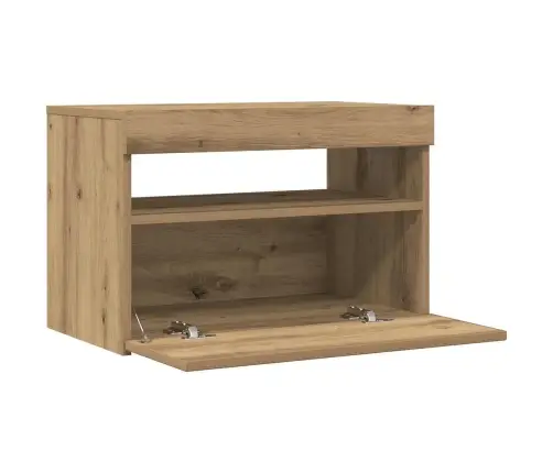 Tv Skapītis Ar Led Lampiņām, 60X35X40 Cm, Inženierijas Koks Vidaxl