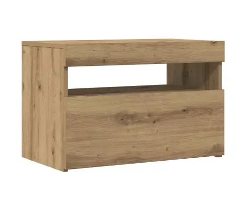 2-Daļīgs Televizora Skapja Komplekts Ar Led Gaismām Artisan Oak Vidaxl