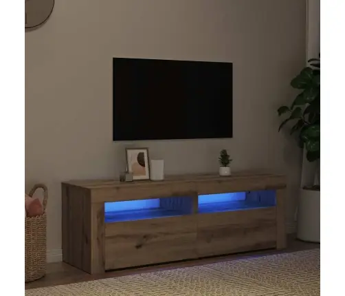 Televizoriaus Spintelė Su Led, Artisano, 120X35X40cm Mediena