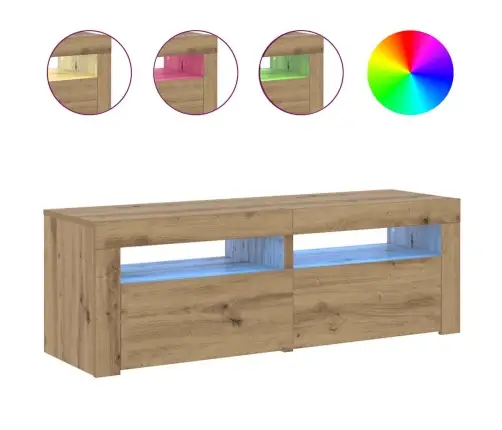 Televizoriaus Spintelė Su Led, Artisano, 120X35X40cm Mediena