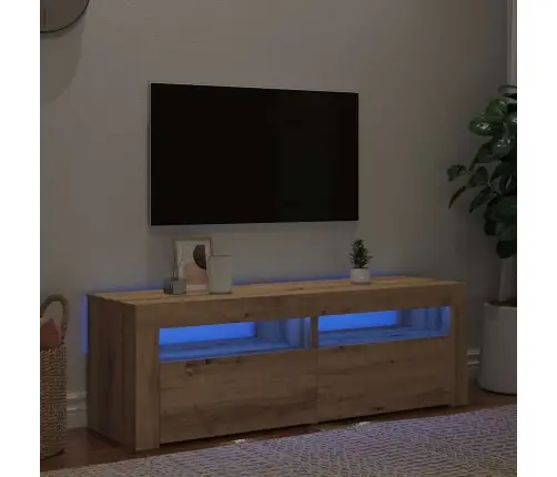 Televizoriaus Spintelė Su Led, Artisano, 120X35X40cm Mediena